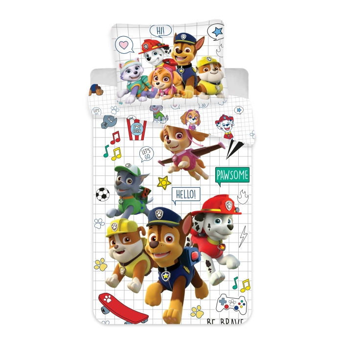 Paw Patrol Vuodevaatteet - Junior-koko 100x140 cm - Paw Patrol ryhmässä LELUT, TUOTTEET LAPSILLE JA VAUVOILLE / Lasten tekstiilit / Sänkyvaatteet / Vuodevaatteet junioreille @ TP E-commerce Nordic AB (C91696)