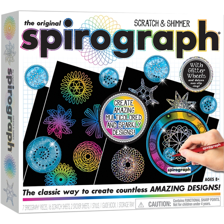 Spirograph Scratch & Shimmer (33002156) ryhmässä LELUT, TUOTTEET LAPSILLE JA VAUVOILLE / Leikkikalut, Askartelu &Pelit / Piirrä ja laske @ TP E-commerce Nordic AB (C91874)