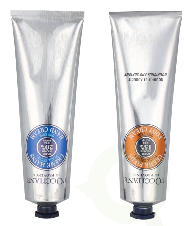 L\'Occitane Shea Butter Hand & Foot Comfort Duo 300 ml Hand Cream 150ml/Foot Cream 150ml ryhmässä KAUNEUS JA TERVEYS / Manikyyri/Pedikyyri / Käsirasva @ TP E-commerce Nordic AB (C91973)