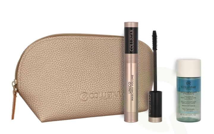 Collistar Mascara Volume Unico Set 48 ml Unico Mascara Black 13ml/Make Up Removing Solution 35ml/Bag ryhmässä KAUNEUS JA TERVEYS / Meikit / Silmät ja kulmat / Ripsiväri @ TP E-commerce Nordic AB (C92020)