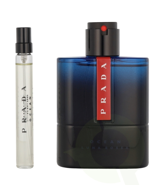 Prada Luna Rossa Ocean Set 110 ml Edt Spray 100ml/Edt Spray 10ml ryhmässä KAUNEUS JA TERVEYS / Lahjapakkaukset / Miesten lahjapakkaukset @ TP E-commerce Nordic AB (C92069)