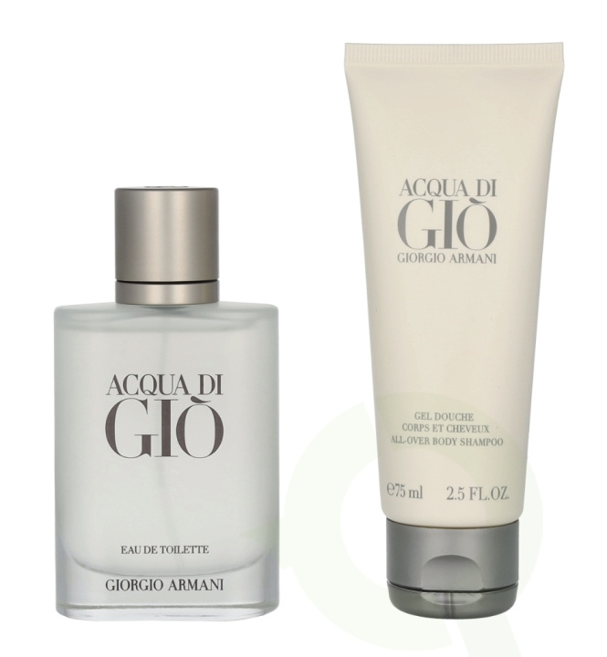 Armani Acqua Di Gio Pour Homme Giftset 125 ml Edt Spray 50ml/Shower Gel 75ml ryhmässä KAUNEUS JA TERVEYS / Lahjapakkaukset / Miesten lahjapakkaukset @ TP E-commerce Nordic AB (C92083)