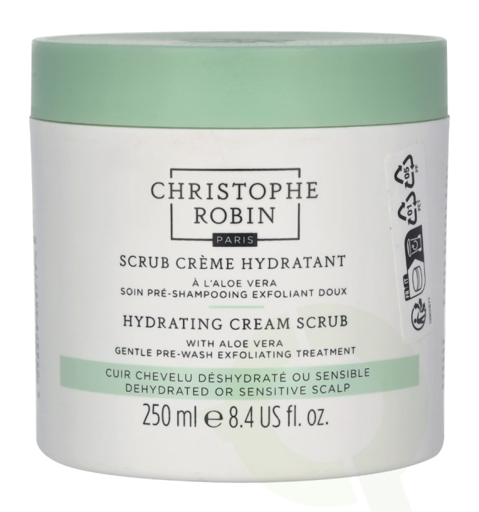 Christophe Robin Hydrating Cream Scrub 250 ml With Aloe Vera ryhmässä KAUNEUS JA TERVEYS / Hiukset &Stailaus / Hiustenhoito / Shampoo @ TP E-commerce Nordic AB (C92121)