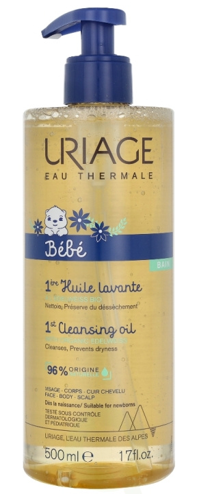 Uriage Bebe 1st Cleansing Oil 500 ml Cleansess, Prevents Dryness ryhmässä KAUNEUS JA TERVEYS / Ihonhoito / Kehon hoito / Kylpy- ja suihkugeelit @ TP E-commerce Nordic AB (C92176)