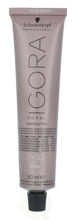 Schwarzkopf Igora Royal Absolutes Permanent Color Creme 60 ml 7-50 ryhmässä KAUNEUS JA TERVEYS / Hiukset &Stailaus / Hiustenhoito / Hiusväri / Hiusväri & Väripommi @ TP E-commerce Nordic AB (C92223)