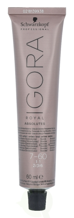 Schwarzkopf Igora Royal Absolutes Permanent Color Creme 60 ml 7-60 ryhmässä KAUNEUS JA TERVEYS / Hiukset &Stailaus / Hiustenhoito / Hiusväri / Hiusväri & Väripommi @ TP E-commerce Nordic AB (C92224)