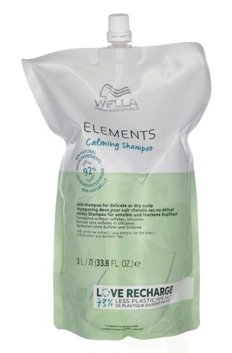 Wella Elements - Calming Shampoo Refill 1000 ml ryhmässä KAUNEUS JA TERVEYS / Hiukset &Stailaus / Hiustenhoito / Shampoo @ TP E-commerce Nordic AB (C92275)