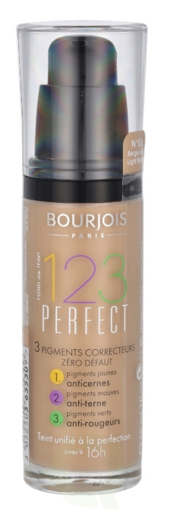 Bourjois 123 Perfect Flawless Complexion 16Hrs 30 ml #53 Beige Clair ryhmässä KAUNEUS JA TERVEYS / Meikit / Meikit Kasvot / Meikkivoide @ TP E-commerce Nordic AB (C92291)