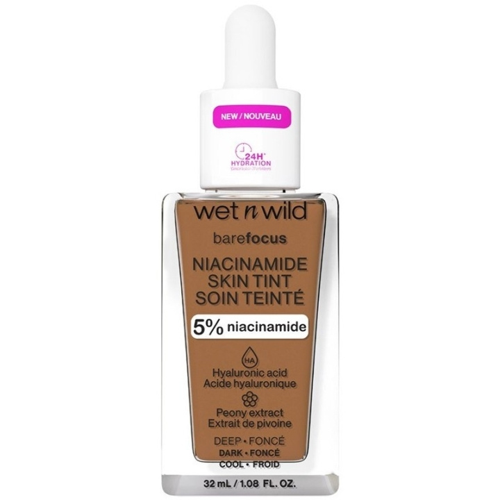 Wet n Wild Bare Focus Niacinamide Skin Tint 32ml - Deep ryhmässä KAUNEUS JA TERVEYS / Meikit / Meikit Kasvot / Meikkivoide @ TP E-commerce Nordic AB (C92359)