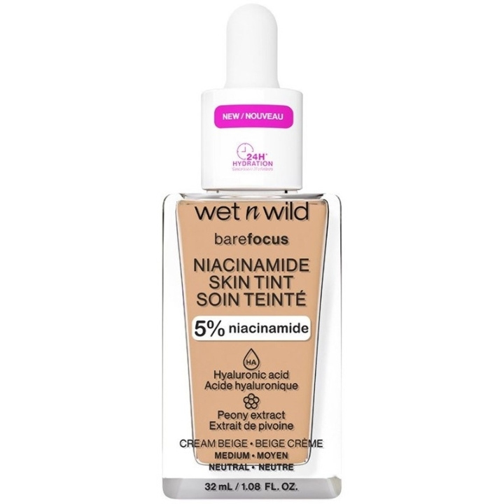 Wet n Wild Bare Focus Niacinamide Skin Tint 32ml - Cream Beige ryhmässä KAUNEUS JA TERVEYS / Meikit / Meikit Kasvot / Meikkivoide @ TP E-commerce Nordic AB (C92360)