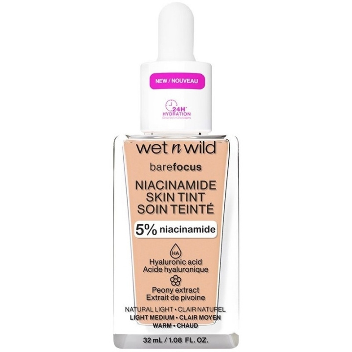 Wet n Wild Bare Focus Niacinamide Skin Tint 32ml - Light ryhmässä KAUNEUS JA TERVEYS / Meikit / Meikit Kasvot / Meikkivoide @ TP E-commerce Nordic AB (C92361)