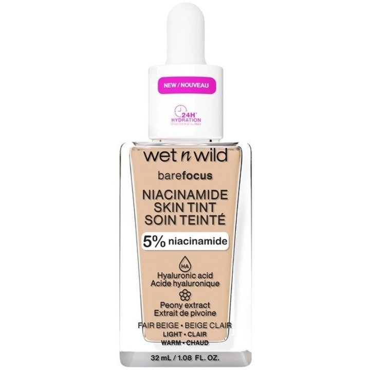 Wet n Wild Bare Focus Niacinamide Skin Tint 32ml - Fair Beige ryhmässä KAUNEUS JA TERVEYS / Meikit / Meikit Kasvot / Meikkivoide @ TP E-commerce Nordic AB (C92362)