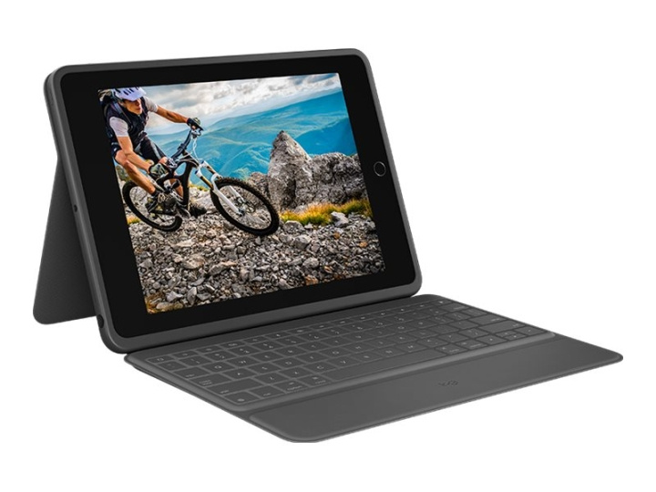 Logitech Kestävä foliokotelo iPad 10,2 grafiitti ryhmässä ÄLYPUHELIMET JA TABLETIT / Tabletin suojakotelo / Apple iPad @ TP E-commerce Nordic AB (C92424)