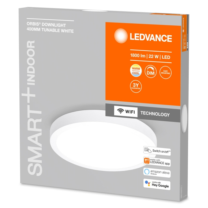 LEDVANCE Smart+ Downlight Surface - käännettävä valkoinen 40cm - Wi-Fi ryhmässä KODINELEKTRONIIKKA / Valaistus / Kattolamput @ TP E-commerce Nordic AB (C92541)