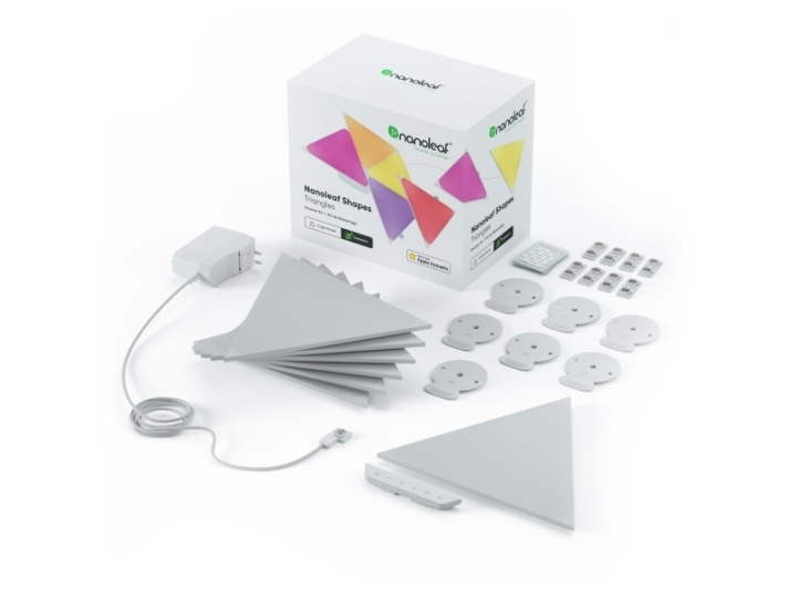 Nanoleaf Shapes - Kolmioita Starter Kit - 15 paneelia ryhmässä KOTI, TALOUS JA PUUTARHA / Älykodit / Älykodin järjestelmät @ TP E-commerce Nordic AB (C92556)