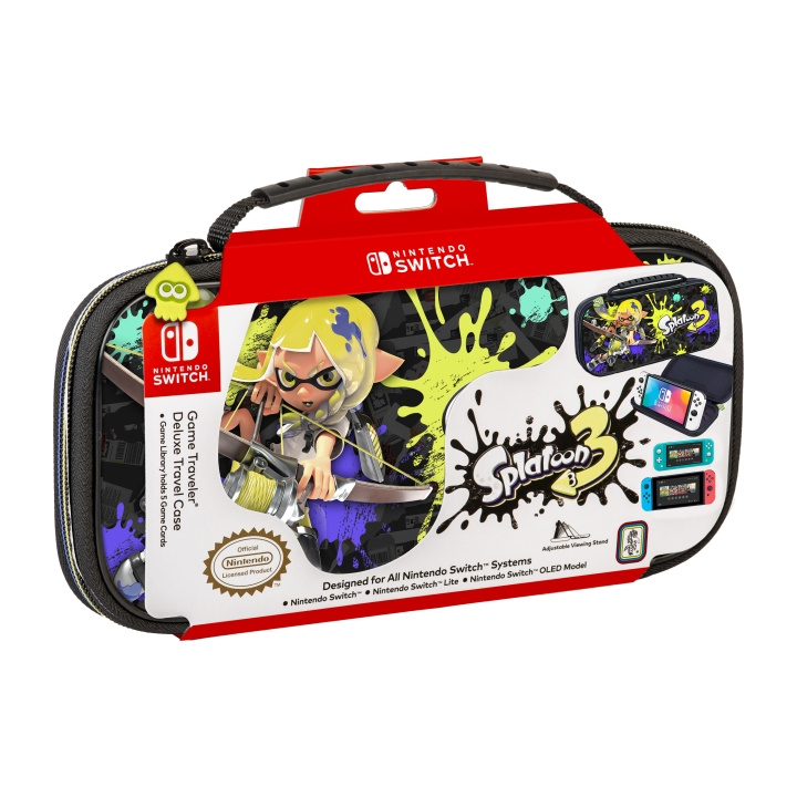 Nintendo Switch Deluxe -matkakotelo (Splatoon 3) ryhmässä KODINELEKTRONIIKKA / Pelikonsolit & Tarvikkeet / Nintendo Switch / Tarvikkeet @ TP E-commerce Nordic AB (C92602)