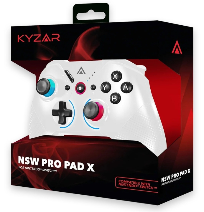 Kyzar Switch PRO -ohjain - valkoinen ryhmässä KODINELEKTRONIIKKA / Pelikonsolit & Tarvikkeet / Nintendo Switch / Tarvikkeet @ TP E-commerce Nordic AB (C92699)