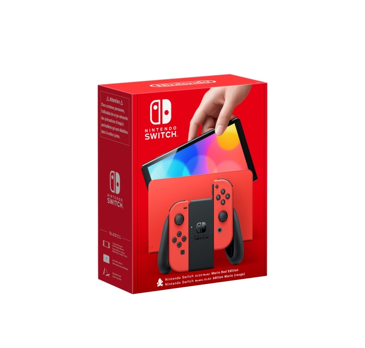 Nintendo Switch - OLED-konsolimalli (Mario Red Edition) ryhmässä KODINELEKTRONIIKKA / Pelikonsolit & Tarvikkeet / Nintendo Switch / Pelikonsolit @ TP E-commerce Nordic AB (C92946)