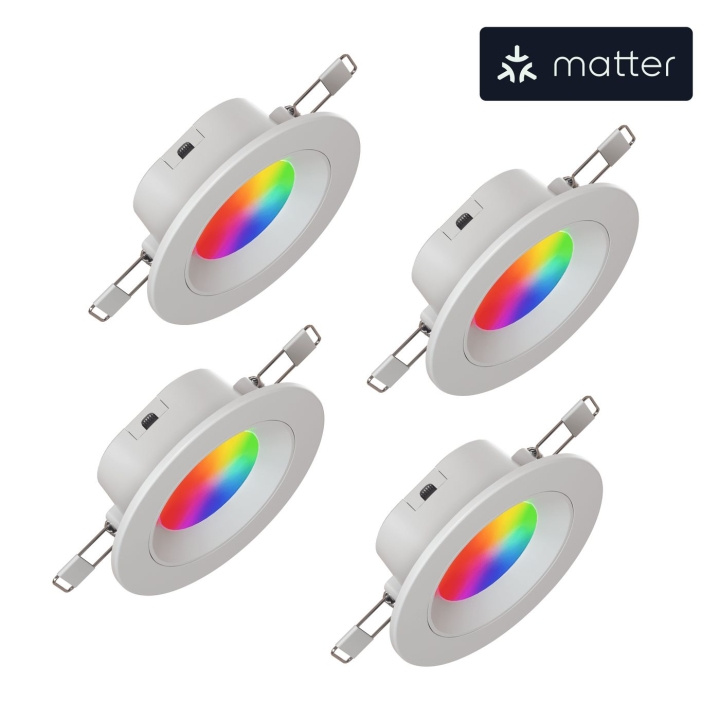 Nanoleaf Essentials Smart Downlight Matter - 4PK (NF080D02-4W3) ryhmässä KOTI, TALOUS JA PUUTARHA / Älykodit / Älykäs valaistus @ TP E-commerce Nordic AB (C93046)