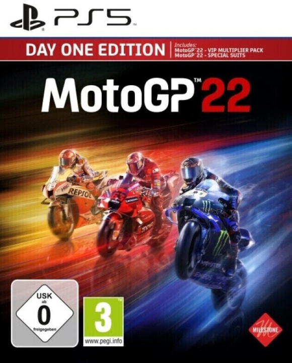 Milestone MotoGP 22 (Day 1 Edition) (DE/Multi pelissä) ryhmässä KODINELEKTRONIIKKA / Pelikonsolit & Tarvikkeet / Sony PlayStation 5 @ TP E-commerce Nordic AB (C93061)