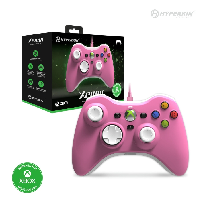 Hyperkin Xenon langallinen ohjain - Xbox X - S/Xbox1/PC (vaaleanpunainen) ryhmässä KODINELEKTRONIIKKA / Pelikonsolit & Tarvikkeet / Xbox Series X @ TP E-commerce Nordic AB (C93078)