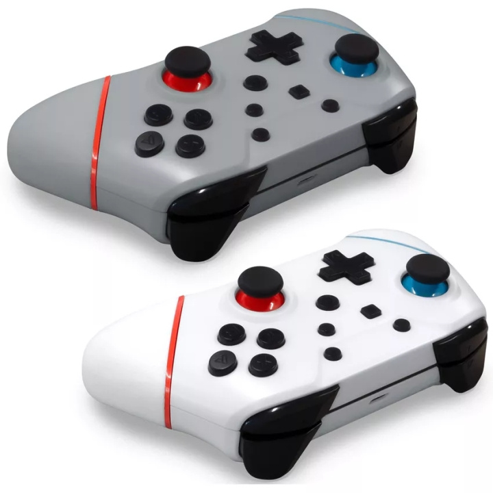 Hyperkin Nuchamp Wireless Controller - Switch/Oled (2in1 Pack) (Valkoinen, Wizard Silver) ryhmässä KODINELEKTRONIIKKA / Pelikonsolit & Tarvikkeet / Nintendo Switch / Tarvikkeet @ TP E-commerce Nordic AB (C93086)