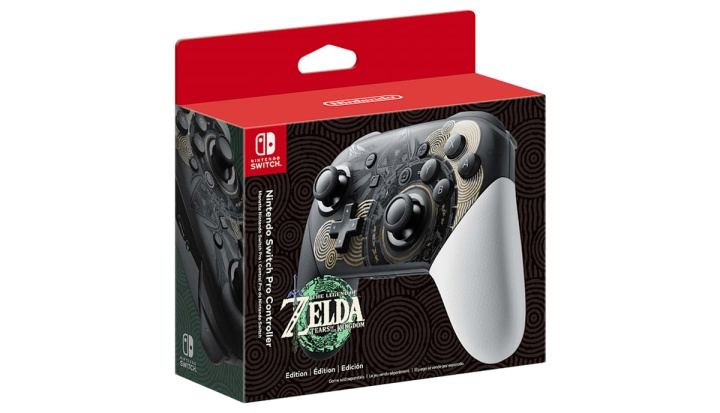 Nintendo Switch Pro Controller - Legend of Zelda: Tears of the Kingdom Edition -versio ryhmässä KODINELEKTRONIIKKA / Pelikonsolit & Tarvikkeet / Nintendo Switch / Tarvikkeet @ TP E-commerce Nordic AB (C93300)