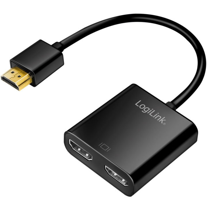 LogiLink HDMI-splitter 1 till 2 HDMI 2.0 4K/60Hz 18 Gbit/s ryhmässä KODINELEKTRONIIKKA / Kaapelit & Sovittimet / HDMI / Sovittimet @ TP E-commerce Nordic AB (C93487)