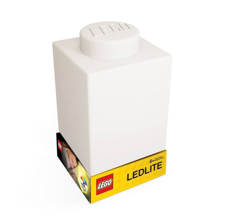 LEGO - Yövalo LED-valolla - Silikonitiili - Valkoinen ryhmässä LELUT, TUOTTEET LAPSILLE JA VAUVOILLE / Lastenhuone / Valaistus / Yölamput @ TP E-commerce Nordic AB (C93645)