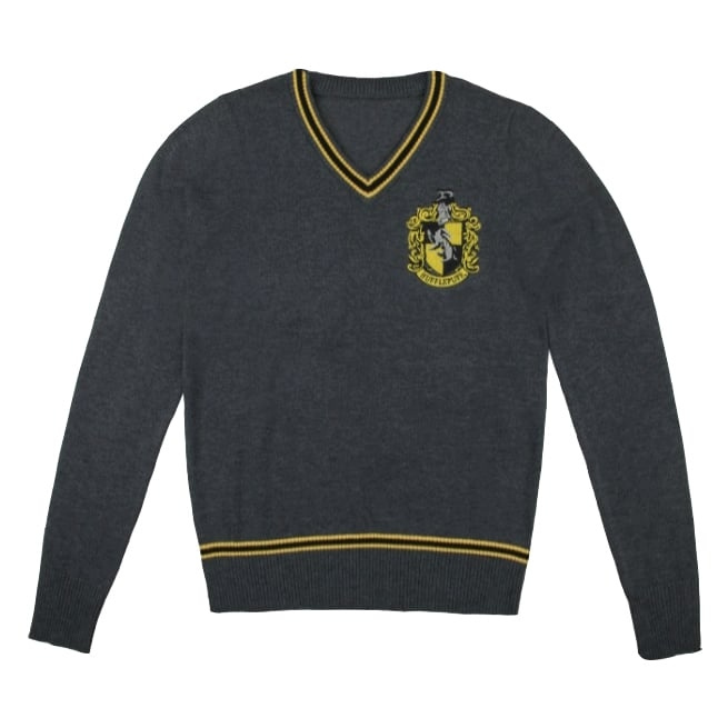 Harry Potter Hufflepuff - Harmaa neulepusero - Suuri ryhmässä URHEILU, VAPAA-AIKA JA HARRASTUS / Tarvikkeet / T-paidat @ TP E-commerce Nordic AB (C93678)