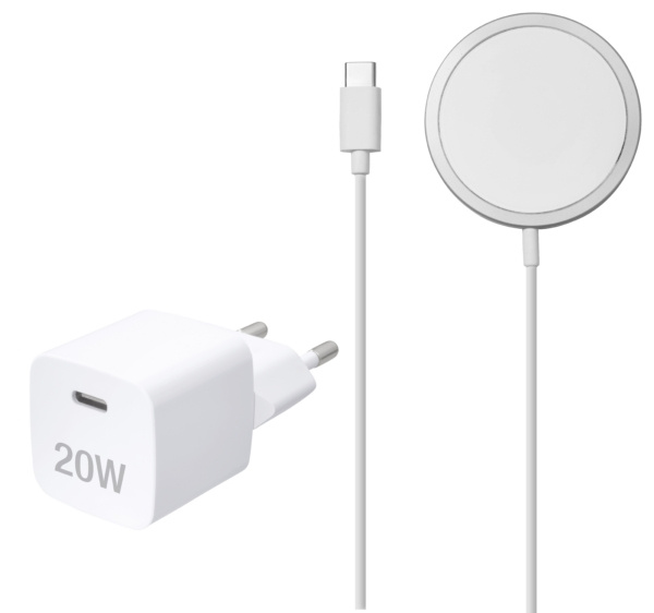 Tech21 Teccus - Universal Fastcharger Set - 1xUSB-C PD 20W MagSafe ryhmässä ÄLYPUHELIMET JA TABLETIT / Laturit & Kaapelit / Qi Langaton laturi @ TP E-commerce Nordic AB (C93881)