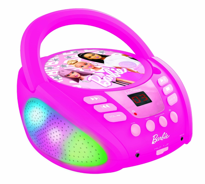 Lexibook Barbie Bluetooth-CD-soitin valotehosteilla (RCD109BB) ryhmässä KODINELEKTRONIIKKA / Ääni & Kuva / Kotiteatteri, HiFi ja kannettavat / Kannettavat musiikkisoittimet / CD-sottimet @ TP E-commerce Nordic AB (C94186)