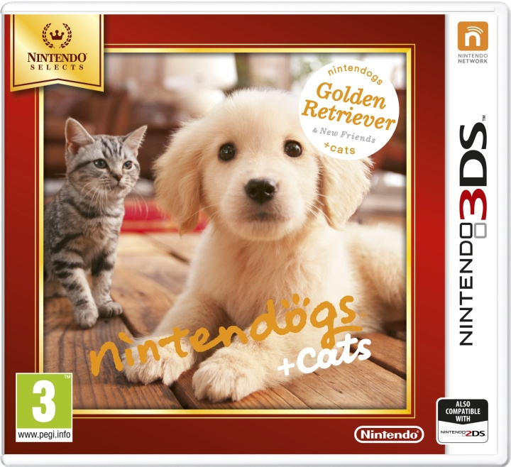 Nintendogs and Cats 3D: Golden Retriever (3DS) ryhmässä KODINELEKTRONIIKKA / Pelikonsolit & Tarvikkeet / Nintendo 3DS @ TP E-commerce Nordic AB (C94418)