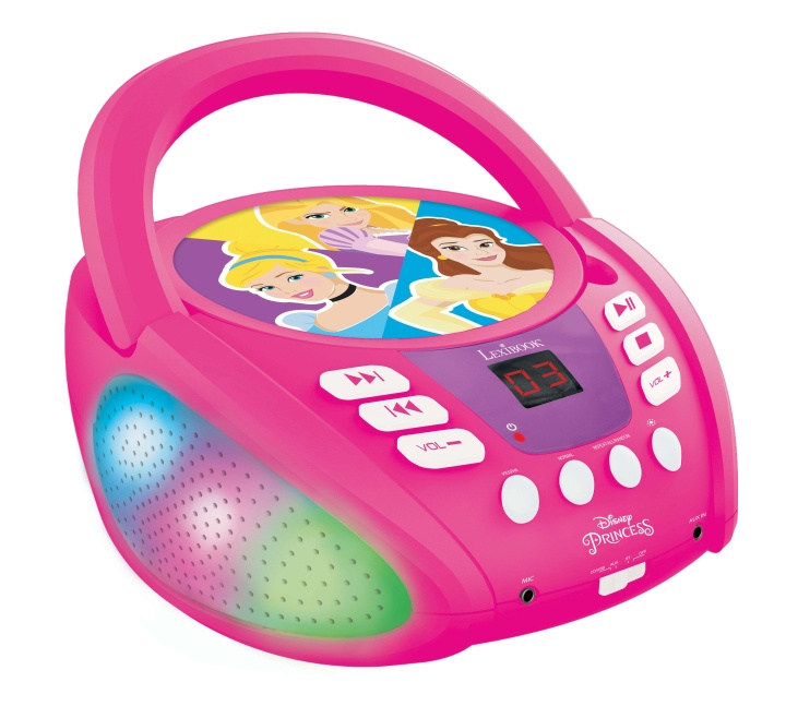 Lexibook Disney Princess - Bluetooth CD-soitin (RCD109DP) ryhmässä KODINELEKTRONIIKKA / Ääni & Kuva / Kotiteatteri, HiFi ja kannettavat / Kannettavat musiikkisoittimet / CD-sottimet @ TP E-commerce Nordic AB (C94470)