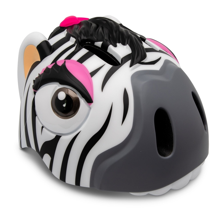 Crazy Safety Zebra polkupyöräkypärä - musta/valkoinen (49-55cm) (100901-01-01) ryhmässä URHEILU, VAPAA-AIKA JA HARRASTUS / Urheiluvälineet / Pyörätarvikkeet / Kypärät @ TP E-commerce Nordic AB (C94514)