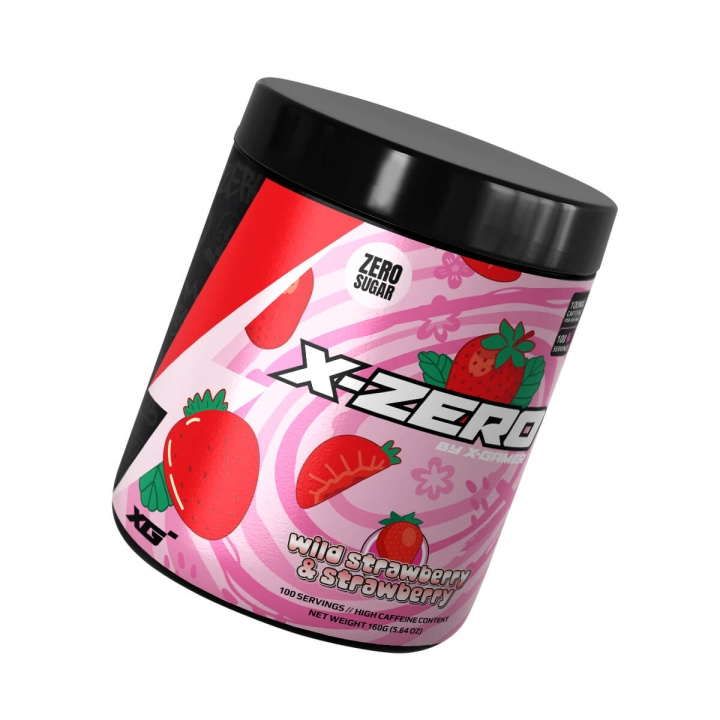 X-GAMER Energiajuomajauhe X-Zero 160 gram Wild Strawberry & Strawberry ryhmässä TIETOKOONET & TARVIKKEET / GAMING / Pelaajien energiajuomat @ TP E-commerce Nordic AB (C94705)