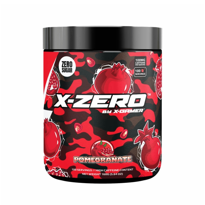 X-GAMER Energiajuomajauhe X-Zero 160 gram Pomegranate ryhmässä TIETOKOONET & TARVIKKEET / GAMING / Pelaajien energiajuomat @ TP E-commerce Nordic AB (C94711)