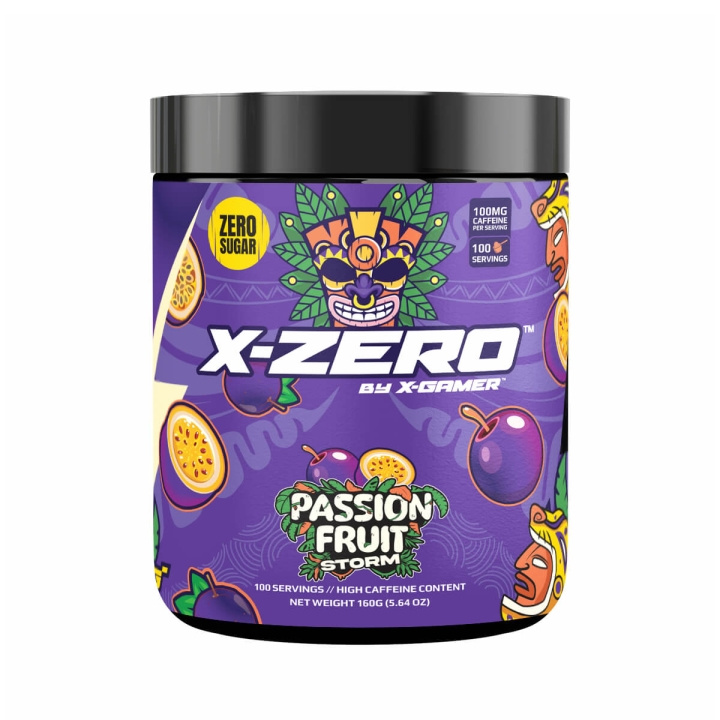 X-GAMER Energiajuomajauhe X-Zero 160 gram Passion Fruit ryhmässä TIETOKOONET & TARVIKKEET / GAMING / Pelaajien energiajuomat @ TP E-commerce Nordic AB (C94712)