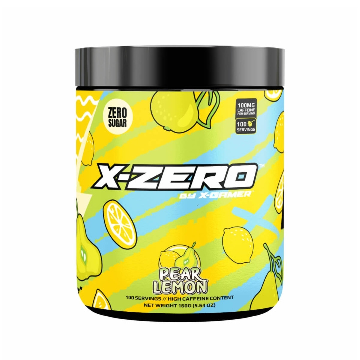 X-GAMER Energiajuomajauhe X-Zero 160 gram Pear Lemon ryhmässä TIETOKOONET & TARVIKKEET / GAMING / Pelaajien energiajuomat @ TP E-commerce Nordic AB (C94713)