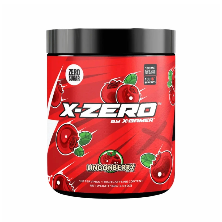 X-GAMER Energiajuomajauhe X-Zero 160 gram Lingonberry ryhmässä TIETOKOONET & TARVIKKEET / GAMING / Pelaajien energiajuomat @ TP E-commerce Nordic AB (C94717)