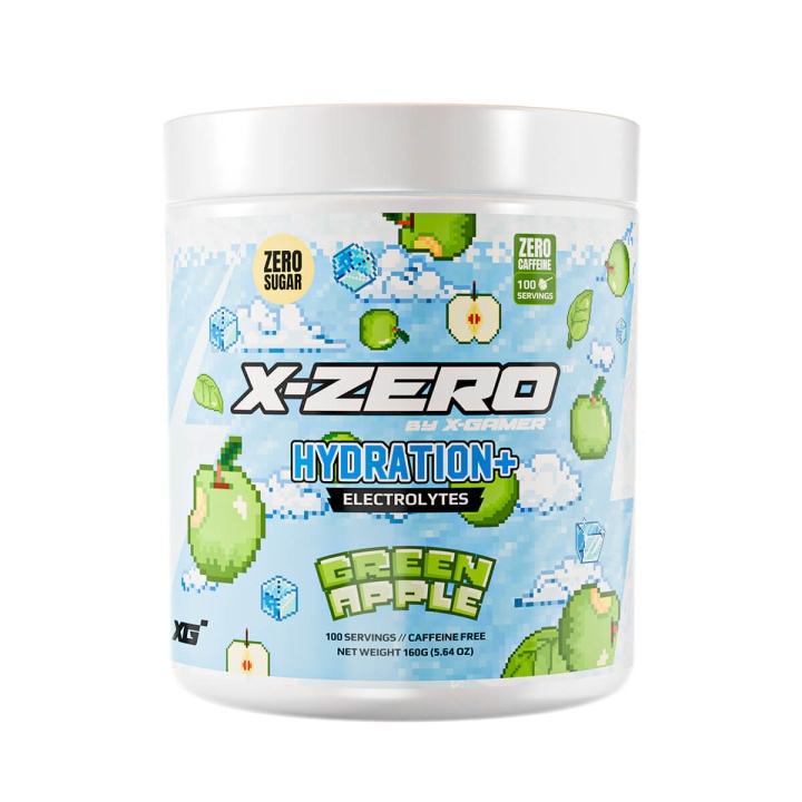 X-GAMER Energiajuomajauhe X-Zero Hydration+ 160 gram Green Apple ryhmässä TIETOKOONET & TARVIKKEET / GAMING / Pelaajien energiajuomat @ TP E-commerce Nordic AB (C94719)