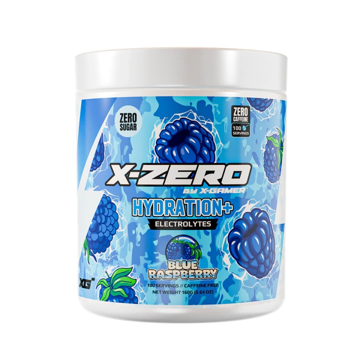 X-GAMER Energiajuomajauhe X-Zero Hydration+ 160 gram Blue Raspberry ryhmässä TIETOKOONET & TARVIKKEET / GAMING / Pelaajien energiajuomat @ TP E-commerce Nordic AB (C94722)