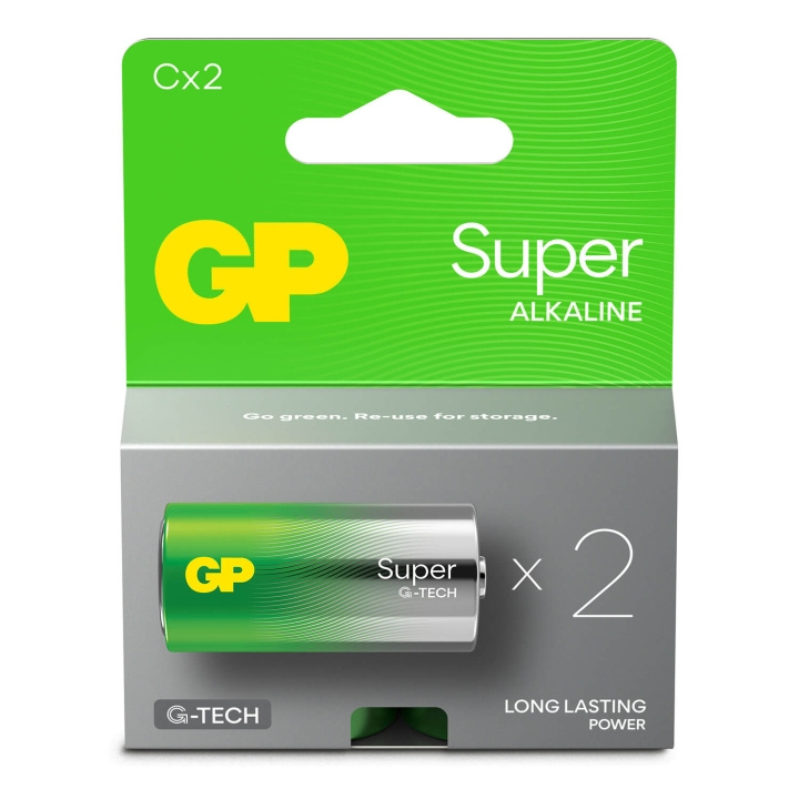 GP Paristo Super Alkaline C LR14 2-Pack ryhmässä KODINELEKTRONIIKKA / Paristot & Laturit / Akut / Muut @ TP E-commerce Nordic AB (C94737)