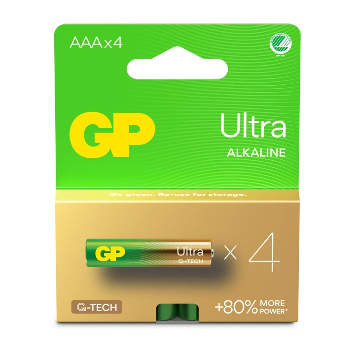 GP Paristo Ultra Alkaline AAA LR03 4-Pack ryhmässä KODINELEKTRONIIKKA / Paristot & Laturit / Akut / AAA @ TP E-commerce Nordic AB (C94743)