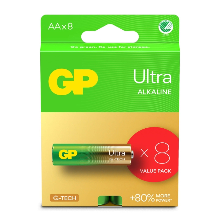 GP Paristo Ultra Alkaline AA LR6 8-Pack ryhmässä KODINELEKTRONIIKKA / Paristot & Laturit / Akut / AA @ TP E-commerce Nordic AB (C94747)