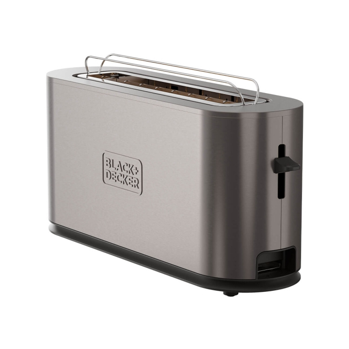 BLACK+DECKER Leivänpaahdin Toaster Pitkä Fack 1000W Inox ryhmässä KOTI, TALOUS JA PUUTARHA / Kodinkoneet / Leivänpaahtimet & Leipägrillit / Leivänpaahtimet @ TP E-commerce Nordic AB (C94776)