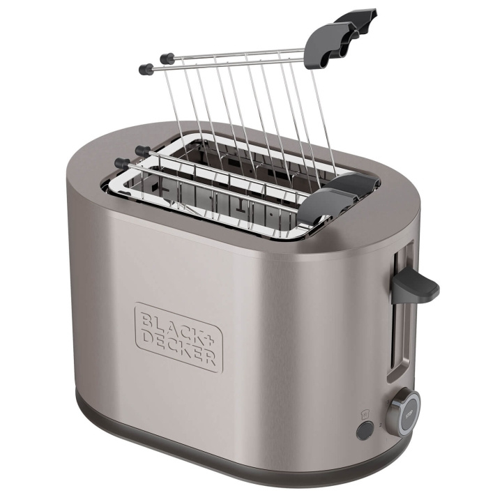 BLACK+DECKER Leivänpaahdin Toaster 2-Lohkoinen 900W Inox ryhmässä KOTI, TALOUS JA PUUTARHA / Kodinkoneet / Leivänpaahtimet & Leipägrillit / Leivänpaahtimet @ TP E-commerce Nordic AB (C94777)