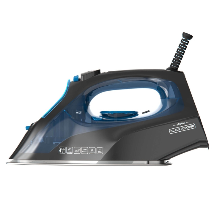 BLACK+DECKER Höyrysilitysrauta Steam Iron 2600W Sininen ryhmässä KOTI, TALOUS JA PUUTARHA / Vaatehuolto / Silitysrauta @ TP E-commerce Nordic AB (C94780)