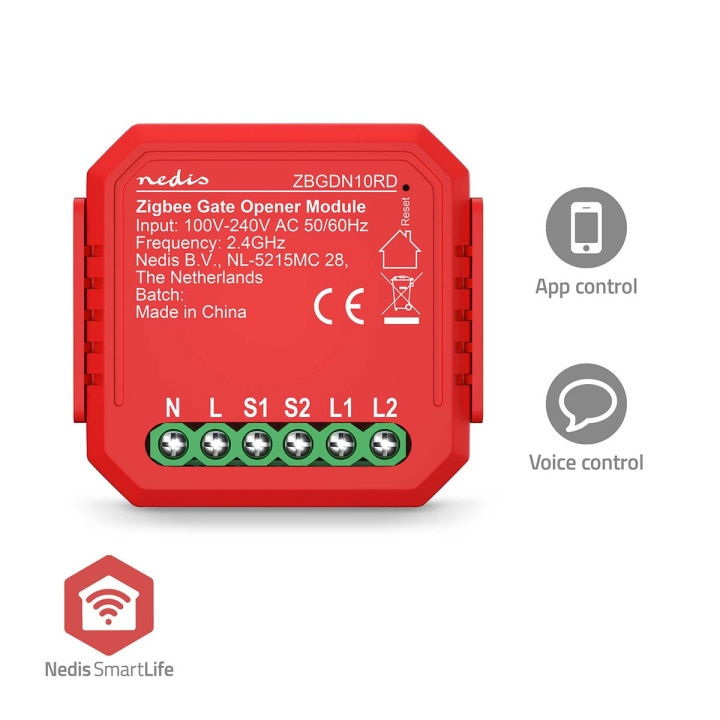 Nedis SmartLife Virtakytkin | Zigbee 3.0 | 2.5 W | Terminaaliliitin | Sovellus saatavana kohteeseen: Android™ / IOS ryhmässä KOTI, TALOUS JA PUUTARHA / Sähkö & Valaistus / Sähköasennus / Tarvikkeet @ TP E-commerce Nordic AB (C94863)