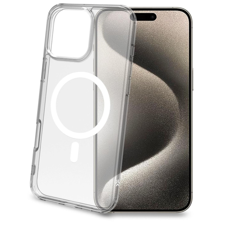 Celly Gelskinmag TPU Cover MagSafe-kompatibelt iPhone 16 Pro Max Transparent ryhmässä ÄLYPUHELIMET JA TABLETIT / Puhelimen suojakotelo / Apple / iPhone 16 @ TP E-commerce Nordic AB (C94879)